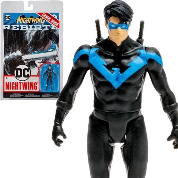 Dc Direct - 3In Figure with Comic Wv2 - Nightwing (Dc Rebirth) - Picture 1 of 1